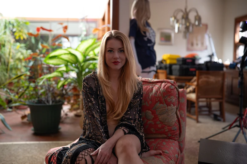 Behind-the-scenes studio portrait